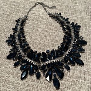 Natasha Sapphire Blue Crystal Statement Bib